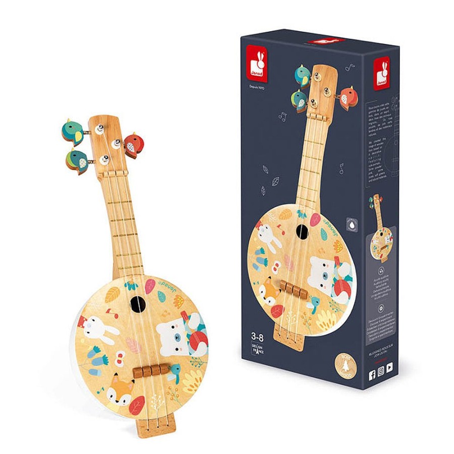 Toys Snuggle Bugz Musical Toys | Wooden Banjo