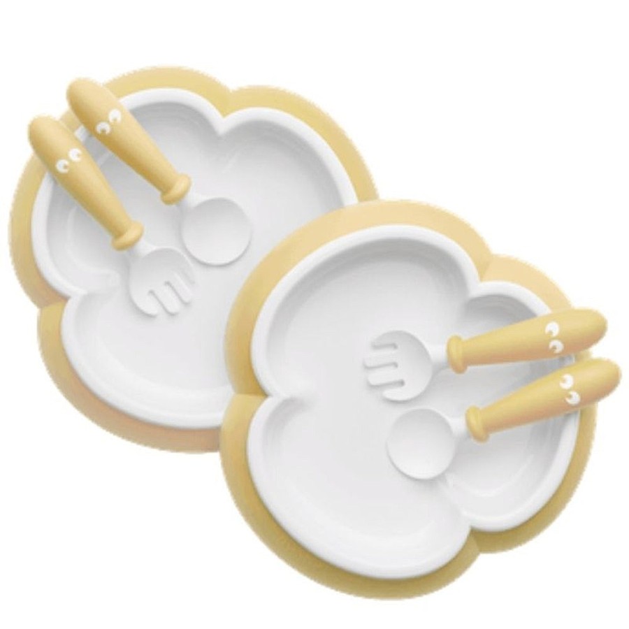 Feeding Snuggle Bugz | Baby Plate / Spoon / Fork Set Powder Green