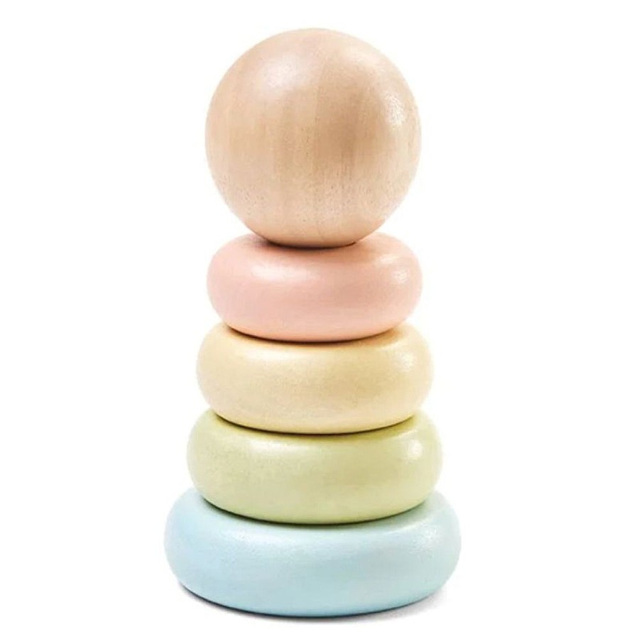 Toys Snuggle Bugz Sensory Toys | First Stacking Ring Pastel