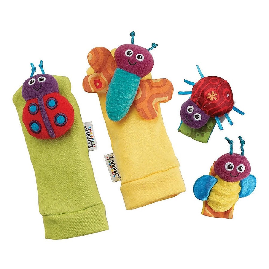 Toys Snuggle Bugz Sensory Toys | Gardenbug Footfinder Wrist Rattle