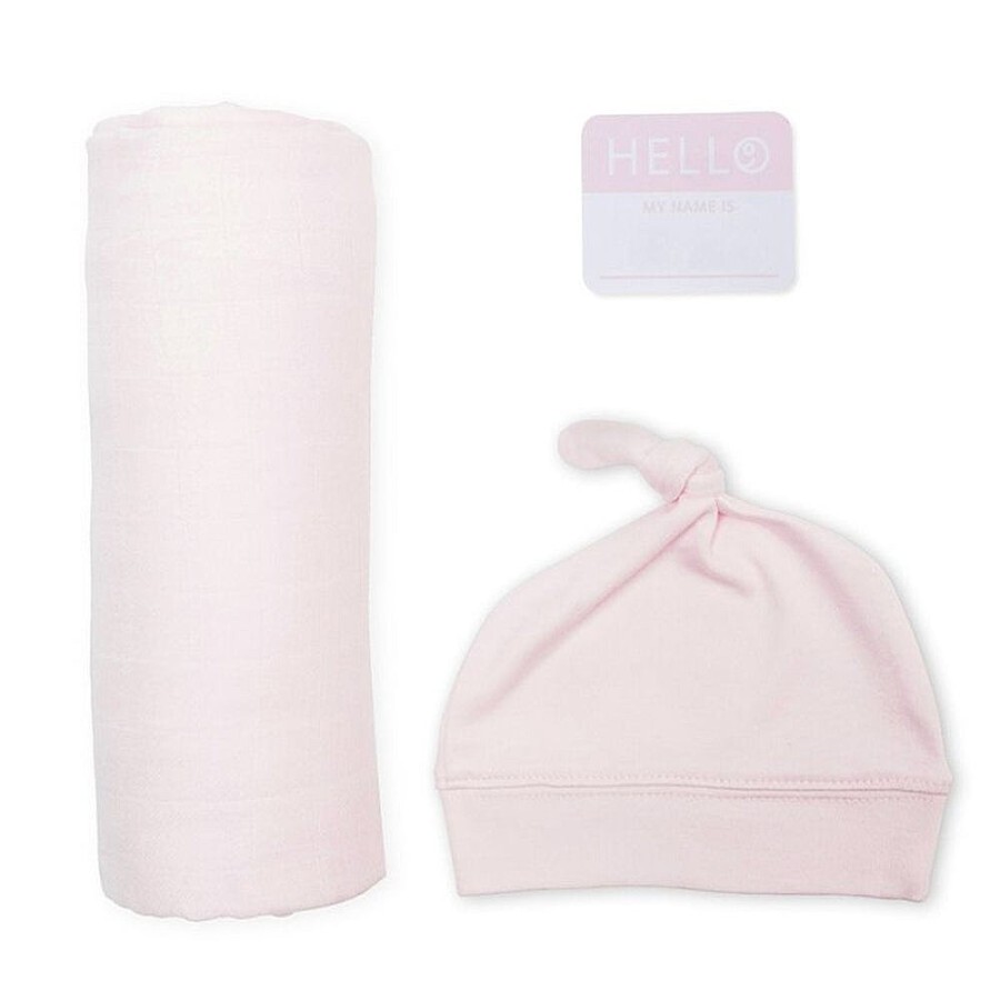 On-The-Go Snuggle Bugz | Hello World Swaddle & Knotted Hat Set