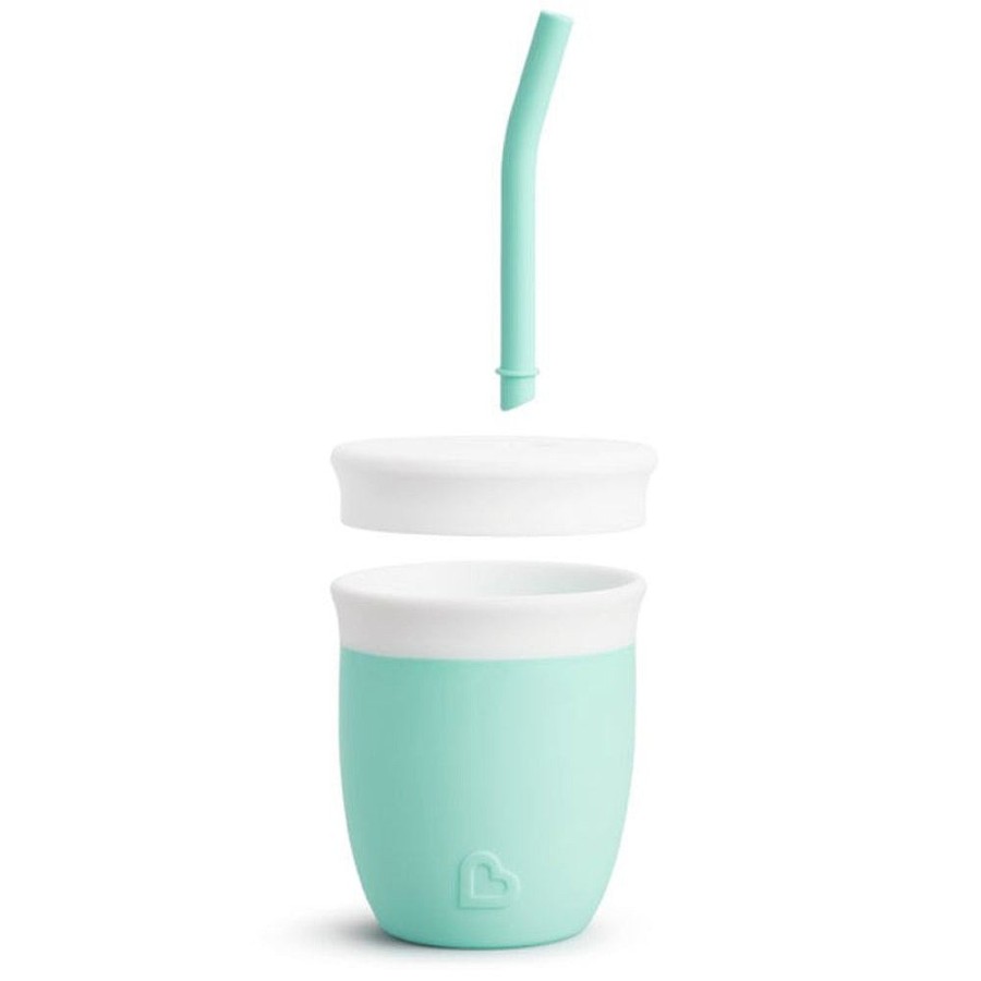 Feeding Snuggle Bugz | C'Est Silicone 4 Oz Training Cup With Staw - Mint