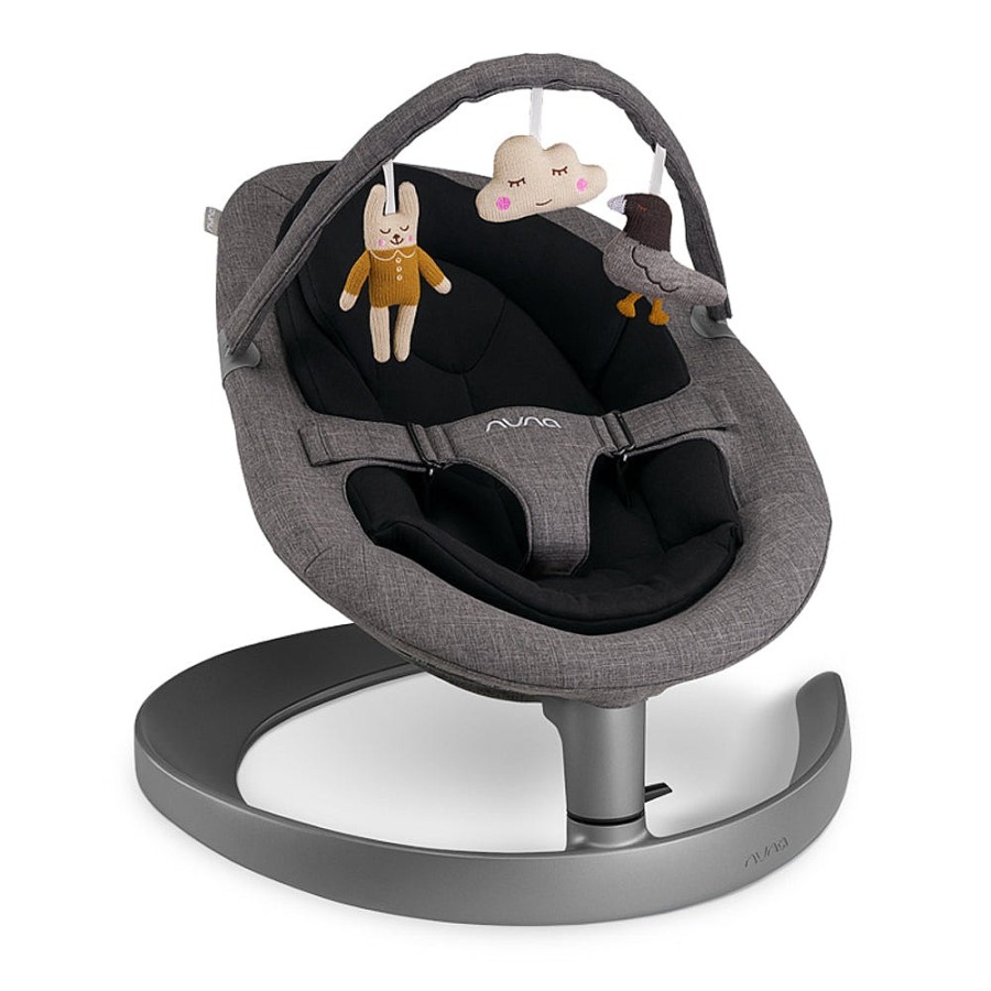 On-The-Go Snuggle Bugz | Leaf Grow Swing With Toy Bar Charcoal