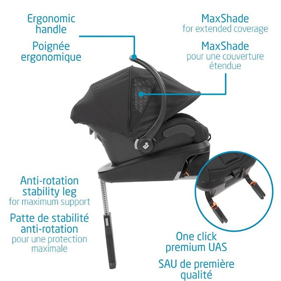 Strollers Snuggle Bugz Travel Systems | Lila Cp Travel System W Mico Xp Max - Essential Black