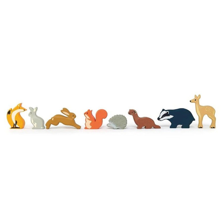 Toys Snuggle Bugz Wooden Toys | Woodland Animals With Display Shelf