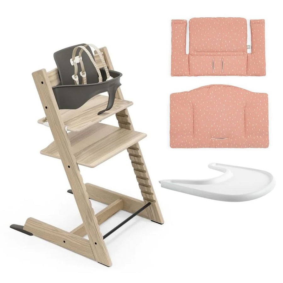 Feeding Snuggle Bugz | Tripp Trapp High Chair & Cushion With Tray Bundle - 50Th Anniversary Edition