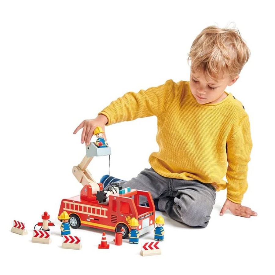 Toys Snuggle Bugz Wooden Toys | Fire Engine