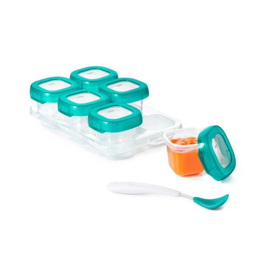 Feeding Snuggle Bugz | Baby Blocks™ Freezer Storage Containers - 2 Oz Teal