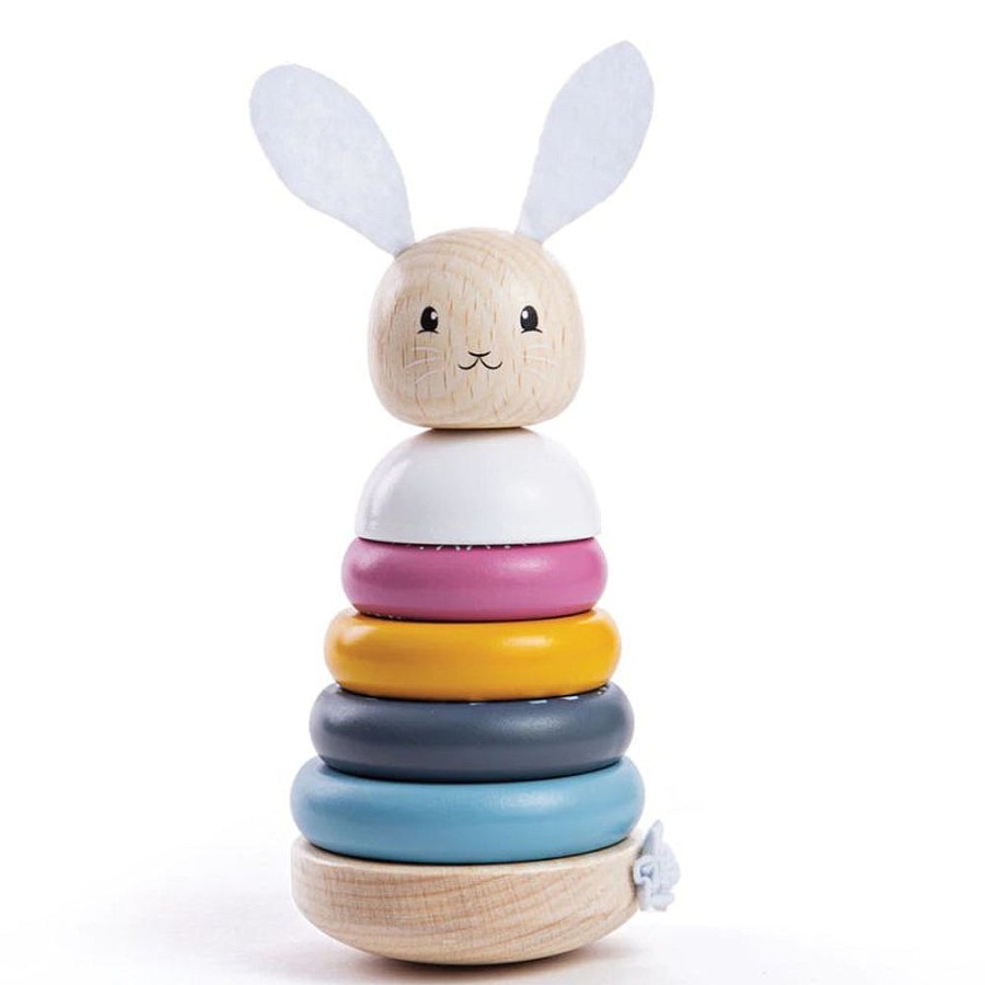 Toys Snuggle Bugz Wooden Toys | Rabbit Stacking Rings